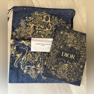 Dior Midnight Blue and Gold Celestial Notepad and case